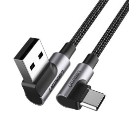 UGREEN Ugreen kątowy kabel USB - USB Typ C Quick Charge 3.0 QC3.0 3 A 1m US176 (szary)