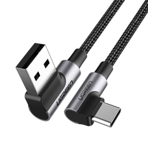 UGREEN Ugreen kątowy kabel USB - USB Typ C Quick Charge 3.0 QC3.0 3 A 1m US176 (szary) UGREEN Ugreen kątowy kabel USB - USB Typ C Quick Charge 3.0 QC3.0 3 A 1m US176 (szary)