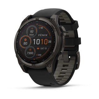 Garmin Zegarek sportowy Garmin Fenix 8 Solar Sapphire Titanium Carbon Grey 47mm Tytanowy