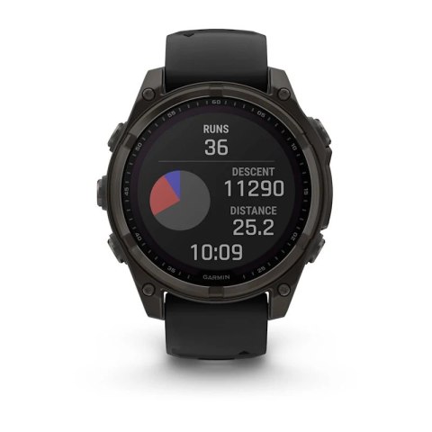 Garmin Zegarek sportowy Garmin Fenix 8 Solar Sapphire Titanium Carbon Grey 47mm Tytanowy Garmin Zegarek sportowy Garmin Fenix 8 Solar Sapphire Titanium Carbon Grey 47mm Tytanowy