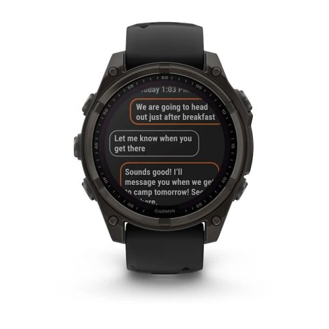 Garmin Zegarek sportowy Garmin Fenix 8 Solar Sapphire Titanium Carbon Grey 47mm Tytanowy Garmin Zegarek sportowy Garmin Fenix 8 Solar Sapphire Titanium Carbon Grey 47mm Tytanowy
