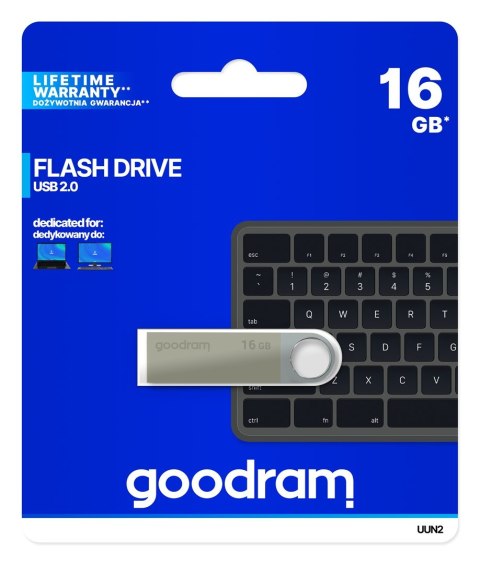 GoodRam Pendrive GoodRam UUN2 UUN2-0160S0R11 (16GB; USB 2.0; kolor srebrny) GoodRam Pendrive GoodRam UUN2 UUN2-0160S0R11 (16GB; USB 2.0; kolor srebrny)