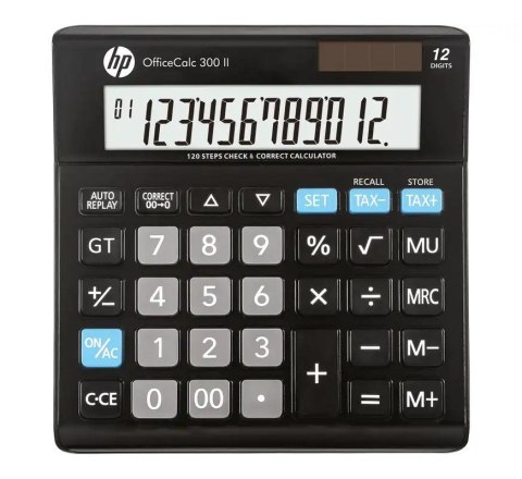 Hewlett-Packard HP Kalkulator biurowy HP-OC 300 II/INT BX, 12-cyfr. wyświetlacz, 158x151x29mm, czarny