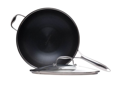 KOHERSEN Wok z powłoką DIAMOND Kohersen Black Cube z pokrywką (32 cm ; 5,1l) KOHERSEN Wok z powłoką DIAMOND Kohersen Black Cube z pokrywką (32 cm ; 5,1l)