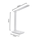 Maclean MACLEAN LAMPKA BIURKOWA LED, MAX. 9W, 220-240V AC, MOŻLIWOŚĆ ZMIANY BARWY, ŚCIEMNIALNA, 450LM MCE614 W