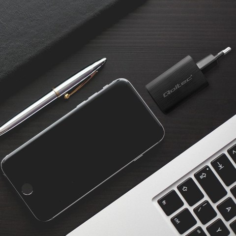 Qoltec QOLTEC ŁADOWARKA SIECIOWA 65W GAN ULTRA | 5-20V | 2.25-3.25A | 1 X USB TYP C PD | 1 X USB QC 3.0 | CZARNA Qoltec QOLTEC ŁADOWARKA SIECIOWA 65W GAN ULTRA | 5-20V | 2.25-3.25A | 1 X USB TYP C PD | 1 X USB QC 3.0 | CZARNA