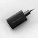Qoltec QOLTEC ŁADOWARKA SIECIOWA 65W GAN ULTRA | 5-20V | 2.25-3.25A | 1 X USB TYP C PD | 1 X USB QC 3.0 | CZARNA