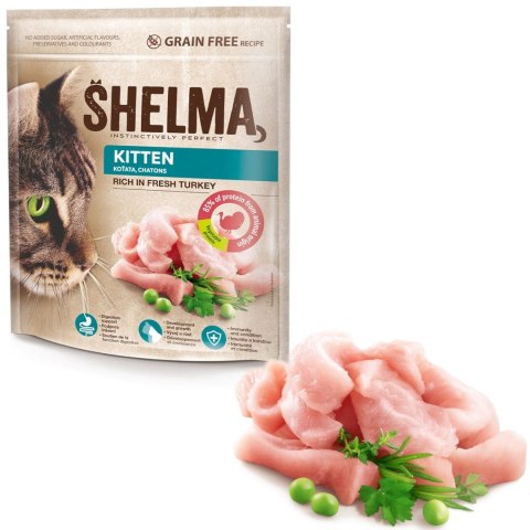 SHELMA SHELMA junior karma sucha - pełnoporcjowa bezzbożowa karma dla kotków. Bogata w indyka 750 g SHELMA SHELMA junior karma sucha - pełnoporcjowa bezzbożowa karma dla kotków. Bogata w indyka 750 g