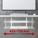 Maclean MACLEAN ORGANIZER PODBIURKOWY NA KABLE, MAX. OBCIĄŻENIE 5KG, MAX. 728MM, 2 POZIOMY, BIAŁY MC-102 W