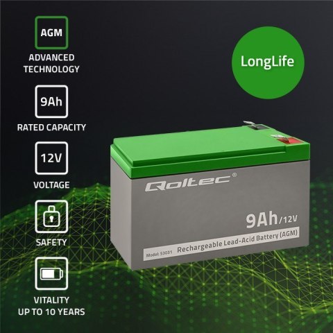 Qoltec Akumulator żelowy Qoltec 53031 Qoltec Akumulator żelowy Qoltec 53031