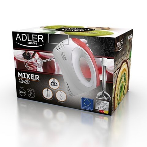 Adler Mikser ręczny Adler AD 4212 (300W; kolor biały) Adler Mikser ręczny Adler AD 4212 (300W; kolor biały)
