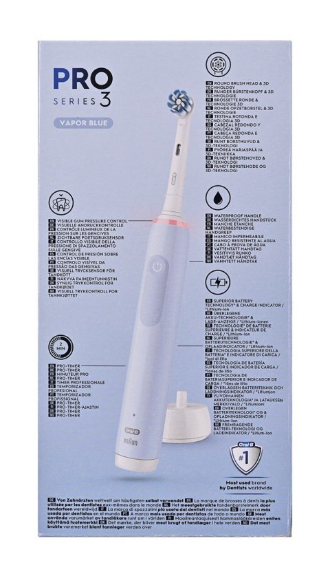 Braun Szczoteczka Oral-B PRO 3 3000 Sensitive Clean Blue Braun Szczoteczka Oral-B PRO 3 3000 Sensitive Clean Blue