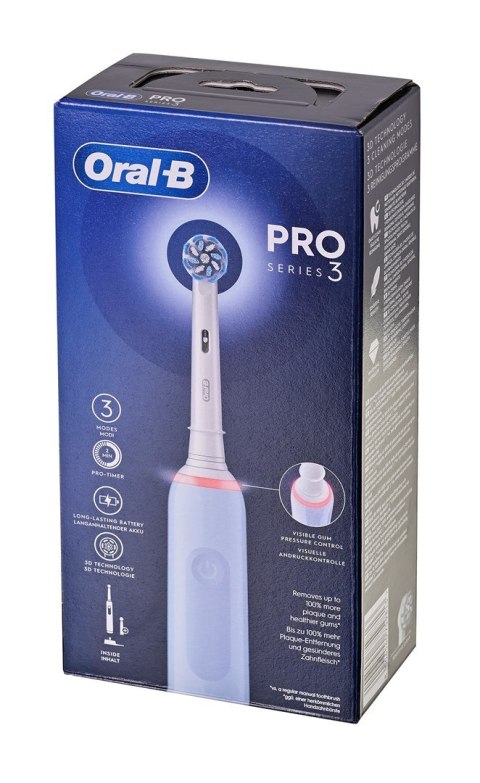 Braun Szczoteczka Oral-B PRO 3 3000 Sensitive Clean Blue Braun Szczoteczka Oral-B PRO 3 3000 Sensitive Clean Blue