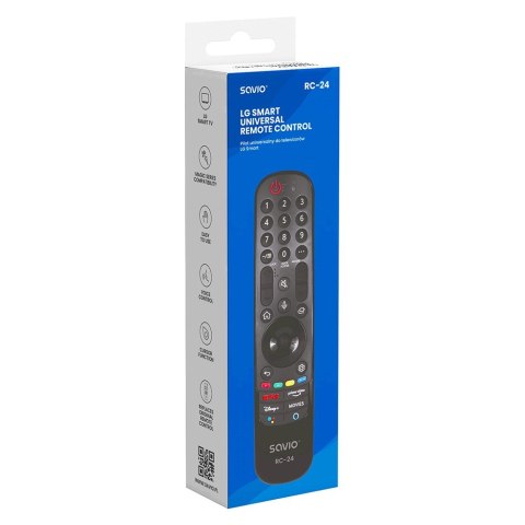 SAVIO SAVIO PILOT UNIWERSALNY/ZAMIENNIK DO TV LG - SMART TV RC-24 SAVIO SAVIO PILOT UNIWERSALNY/ZAMIENNIK DO TV LG - SMART TV RC-24