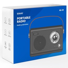 SAVIO SAVIO RADIO PRZENOŚNE CZARNE RS-01