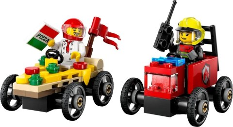 Lego LEGO CITY 60458 Zestaw wyścigówek: pizza kontra wóz strażacki Lego LEGO CITY 60458 Zestaw wyścigówek: pizza kontra wóz strażacki