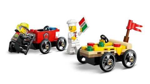 Lego LEGO CITY 60458 Zestaw wyścigówek: pizza kontra wóz strażacki Lego LEGO CITY 60458 Zestaw wyścigówek: pizza kontra wóz strażacki