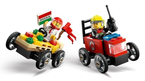 Lego LEGO CITY 60458 Zestaw wyścigówek: pizza kontra wóz strażacki Lego LEGO CITY 60458 Zestaw wyścigówek: pizza kontra wóz strażacki