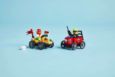 Lego LEGO CITY 60458 Zestaw wyścigówek: pizza kontra wóz strażacki Lego LEGO CITY 60458 Zestaw wyścigówek: pizza kontra wóz strażacki