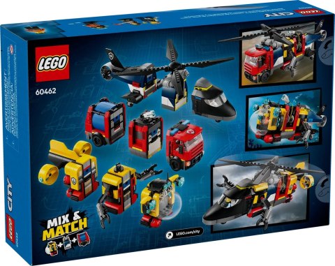 Lego LEGO CITY 60462 Zestaw z helikopterem, wozem strażackim i łodzią podwodną Lego LEGO CITY 60462 Zestaw z helikopterem, wozem strażackim i łodzią podwodną