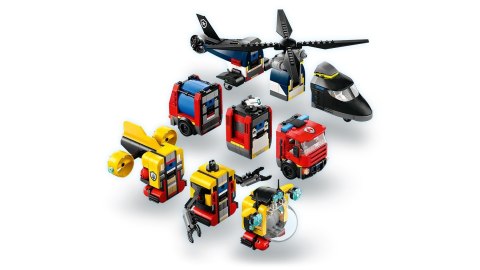 Lego LEGO CITY 60462 Zestaw z helikopterem, wozem strażackim i łodzią podwodną Lego LEGO CITY 60462 Zestaw z helikopterem, wozem strażackim i łodzią podwodną