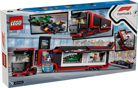 Lego LEGO CITY 60445 F1 Ciężarówka z bolidami RB20 i AMR24 F1 Lego LEGO CITY 60445 F1 Ciężarówka z bolidami RB20 i AMR24 F1