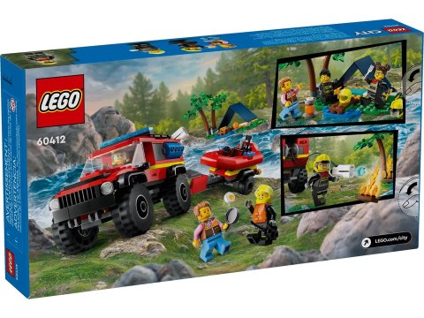 Lego LEGO City 60412 Terenowy wóz strażacki z łodzią ratunkową Lego LEGO City 60412 Terenowy wóz strażacki z łodzią ratunkową