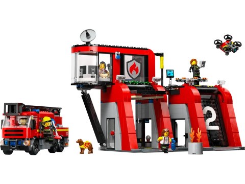 Lego LEGO City 60414 Remiza strażacka z wozem strażackim Lego LEGO City 60414 Remiza strażacka z wozem strażackim