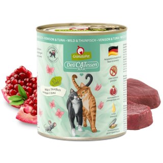 Fox4Pets GranataPet DeliCatessen dziczyzna i tuńczyk karma mokra dla kota 800g