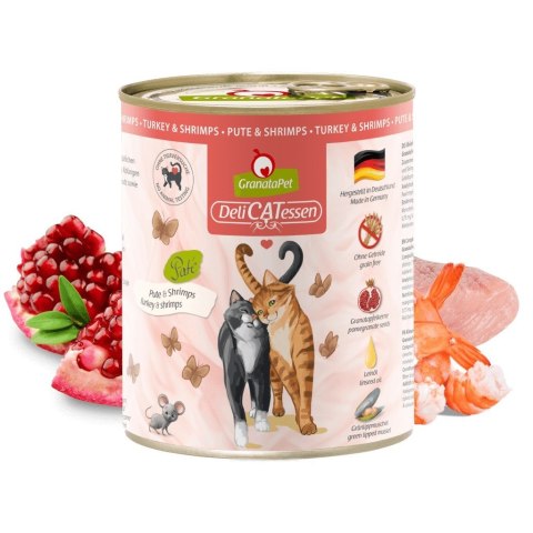Fox4Pets GranataPet DeliCatessen indyk i krewetki karma mokra dla kota 800g Fox4Pets GranataPet DeliCatessen indyk i krewetki karma mokra dla kota 800g