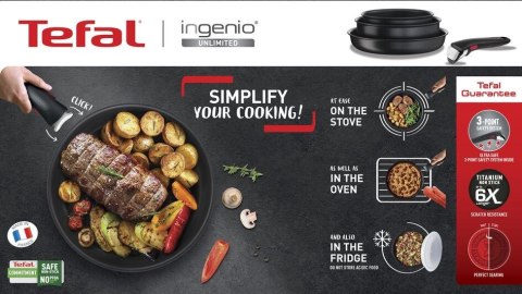Tefal Patelnia wok TEFAL Ingenio Unlimited 24 cm L7630432 Tefal Patelnia wok TEFAL Ingenio Unlimited 24 cm L7630432