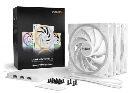 BE QUIET! WENTYLATOR BE QUIET! 3xLIGHT WINGS 140mm PWM HS WH BE QUIET! WENTYLATOR BE QUIET! 3xLIGHT WINGS 140mm PWM HS WH