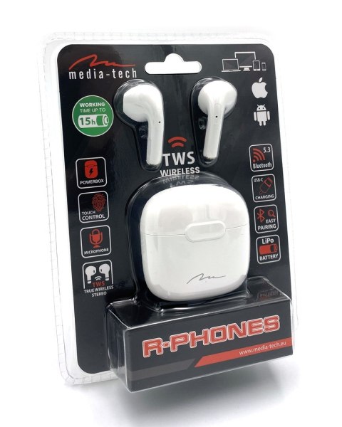Media tech Słuchawki Media tech MT3589W (douszne; Bluetooth; z wbudowanym mikrofonem; kolor czarny Media tech Słuchawki Media tech MT3589W (douszne; Bluetooth; z wbudowanym mikrofonem; kolor czarny