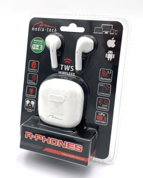 Media tech Słuchawki Media tech MT3589W (douszne; Bluetooth; z wbudowanym mikrofonem; kolor czarny Media tech Słuchawki Media tech MT3589W (douszne; Bluetooth; z wbudowanym mikrofonem; kolor czarny