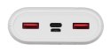 Silicon Power Powerbank Silicon Power QS15 20000mAh QC3.0+PD 2xUSB A, 1x mUSB + 1x USB C, biały