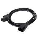 GEMBIRD Kabel GEMBIRD PC-189-VDE (C13 / IEC C13 / IEC 320 C13 - C14 ; 1,8m; kolor czarny)