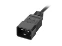 Lanberg LANBERG LISTWA ZASILAJĄCA RACK 19" PDU PDU-08I-0200-C20-BK (1U, 16A, 8X IEC C13, 2M, WTYK C20)