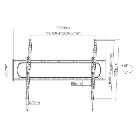 Maclean MACLEAN UCHWYT DO TV, MONITORA 120' 120KG MC-750N Maclean MACLEAN UCHWYT DO TV, MONITORA 120' 120KG MC-750N