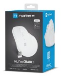 NATEC NATEC MYSZ WERTYKALNA CRAKE 2 BEZPRZEWODOWA 2400DPI BT 5.2 +2.4GHZ BIAŁA