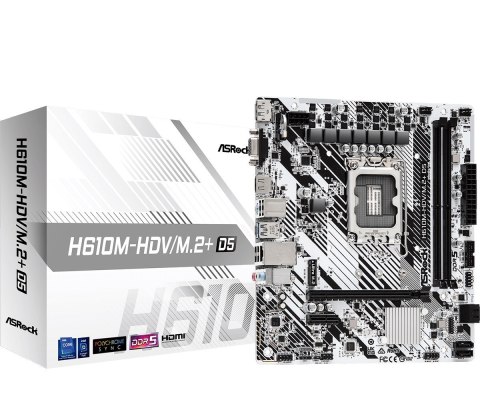 Asrock Płyta główna Asrock H610M-HDV/M.2+ D5 Asrock Płyta główna Asrock H610M-HDV/M.2+ D5