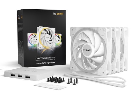 BE QUIET! WENTYLATOR BE QUIET! 3xLIGHT WINGS 120mm PWM HS WH BE QUIET! WENTYLATOR BE QUIET! 3xLIGHT WINGS 120mm PWM HS WH