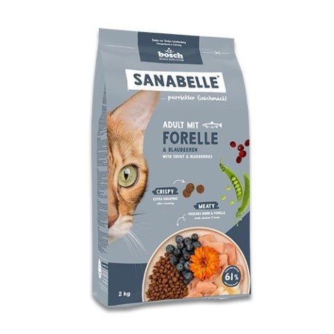 Bosch BOSCH Sanabelle Adult pstrąg sucha karma dla kotów 8kg Bosch BOSCH Sanabelle Adult pstrąg sucha karma dla kotów 8kg