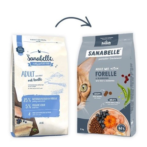 Bosch BOSCH Sanabelle Adult pstrąg sucha karma dla kotów 8kg Bosch BOSCH Sanabelle Adult pstrąg sucha karma dla kotów 8kg