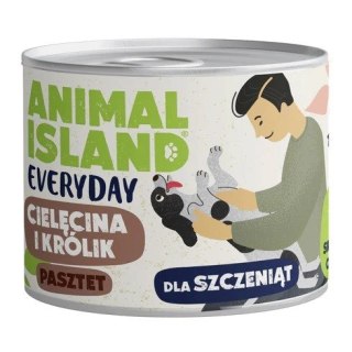 ANIMAL ISLAND ANIMAL ISLAND Everyday cielęcina i królik dla szczeniąt puszka 185g