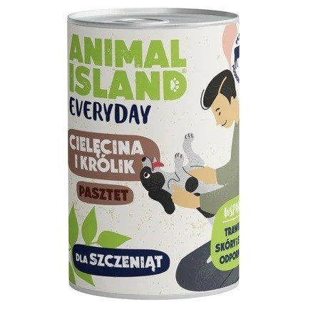 ANIMAL ISLAND ANIMAL ISLAND Everyday cielęcina i królik dla szczeniąt puszka 400g ANIMAL ISLAND ANIMAL ISLAND Everyday cielęcina i królik dla szczeniąt puszka 400g