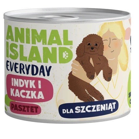 ANIMAL ISLAND ANIMAL ISLAND Everyday indyk i kaczka dla szczeniąt puszka 185g ANIMAL ISLAND ANIMAL ISLAND Everyday indyk i kaczka dla szczeniąt puszka 185g