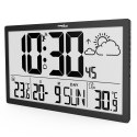 GreenBlue GREENBLUE ZEGAR ŚCIENNY LCD BARDZO DUŻY, TEMPERATURA, DATA GB218