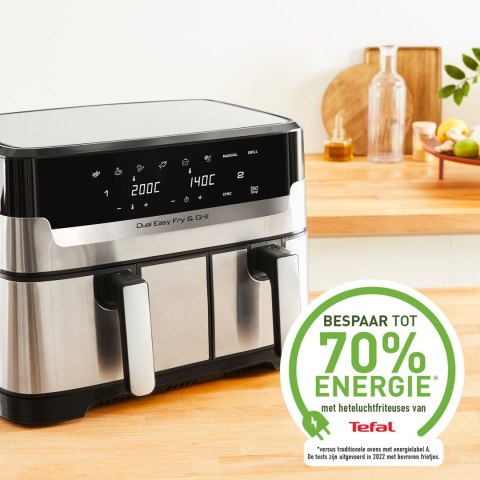 Tefal Frytkownica beztłuszczowa TEFAL DualEasy EY905D10 Tefal Frytkownica beztłuszczowa TEFAL DualEasy EY905D10