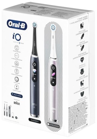 Braun Braun Oral-B szczoteczka elektryczna iO 9N zestaw DUO BLACK ONYX & ROSE QUARTZ