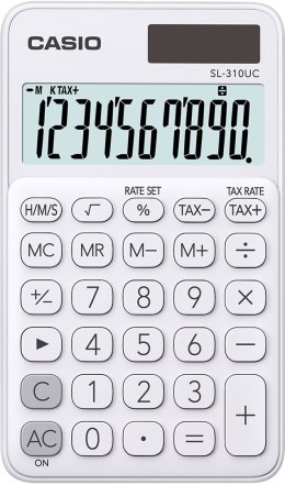 Casio CASIO KALKULATOR KIESZONKOWY SL-310UC-WE BIAŁY, 10 CYFROWY WYŚWIETLACZ